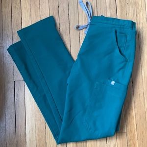Figs Yola Skinny Hunter Green Pants